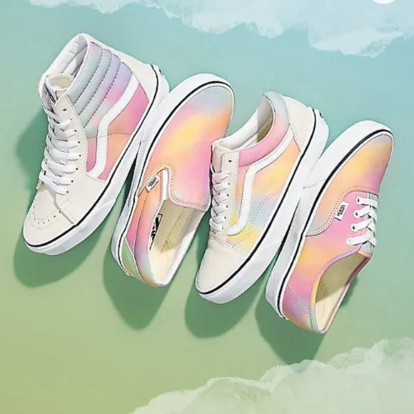 Vans Old Skool Aura Shift & White Skate Sneakers - Picture 13 of 15